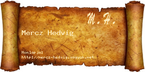 Mercz Hedvig névjegykártya